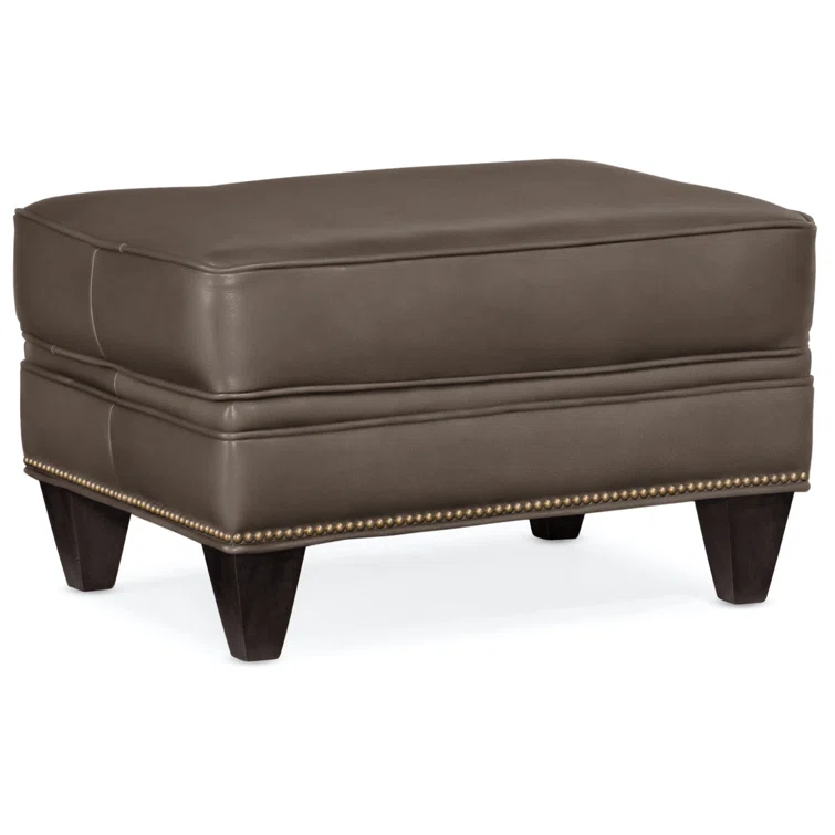 Reddish Upholstered Ottoman
