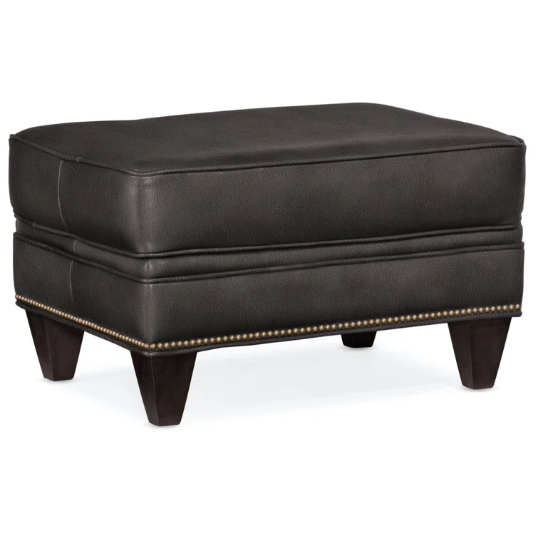 Reddish Upholstered Ottoman