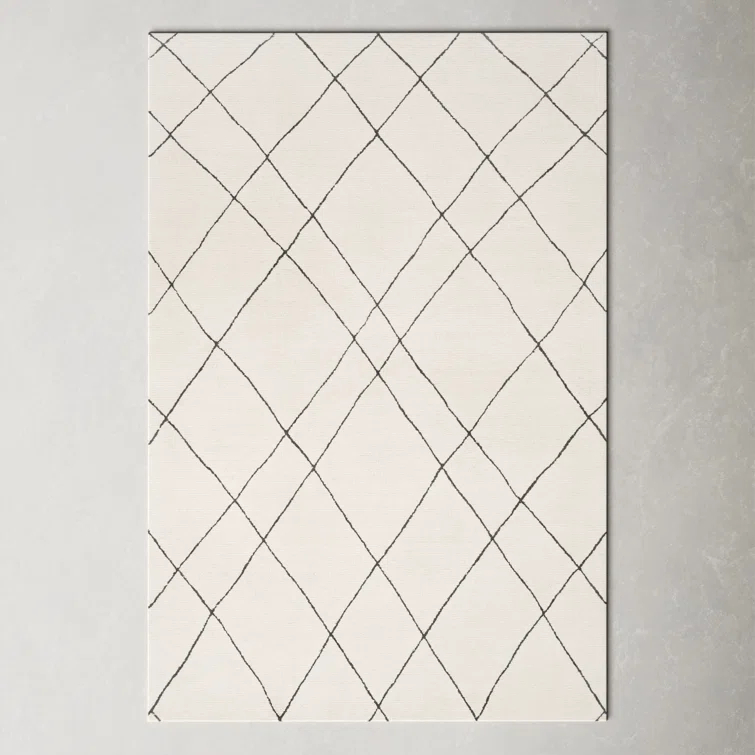 Seaton Wool Black/Cream Rug