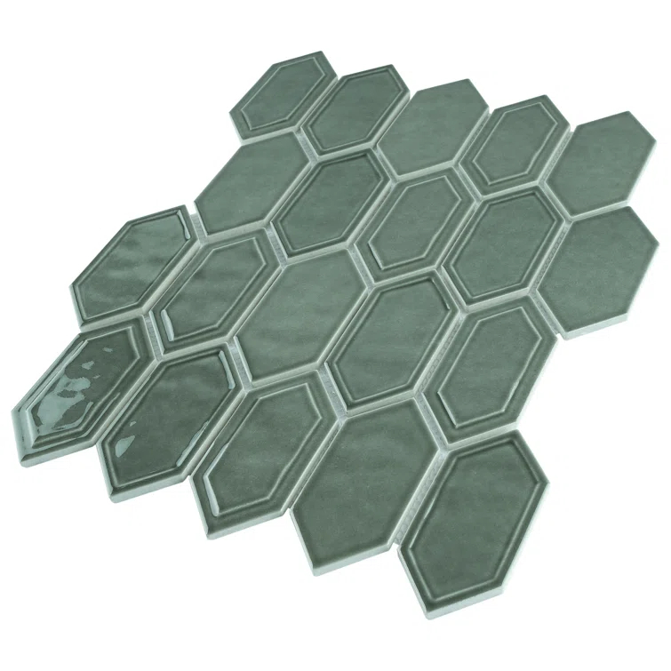 Bianca 2" x 4" Glass Grid Mosaic Wall Tile