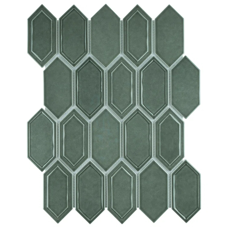 Bianca 2" x 4" Glass Grid Mosaic Wall Tile