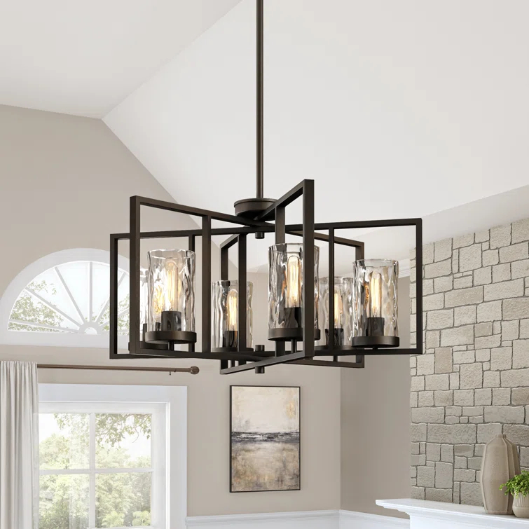 Union Rustic Kuhle 6 - Light Charcoal Chandelier Pendant