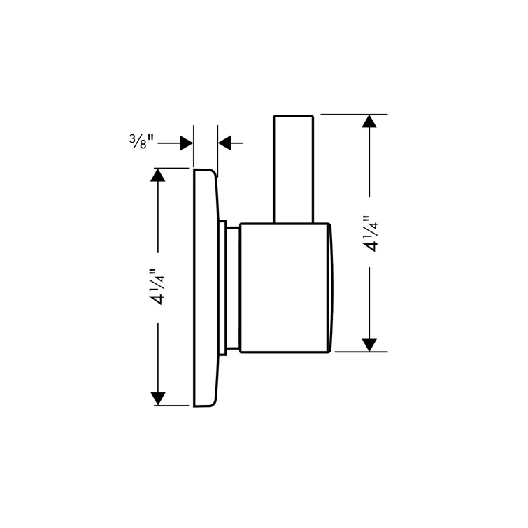 Ecostat Modern Pressure Shower Faucet Trim