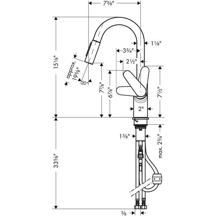 Focus Pull Down Single Handle Kitchen Faucet