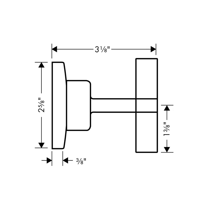 AXOR Citterio Volume Control Trim With Cross Handle