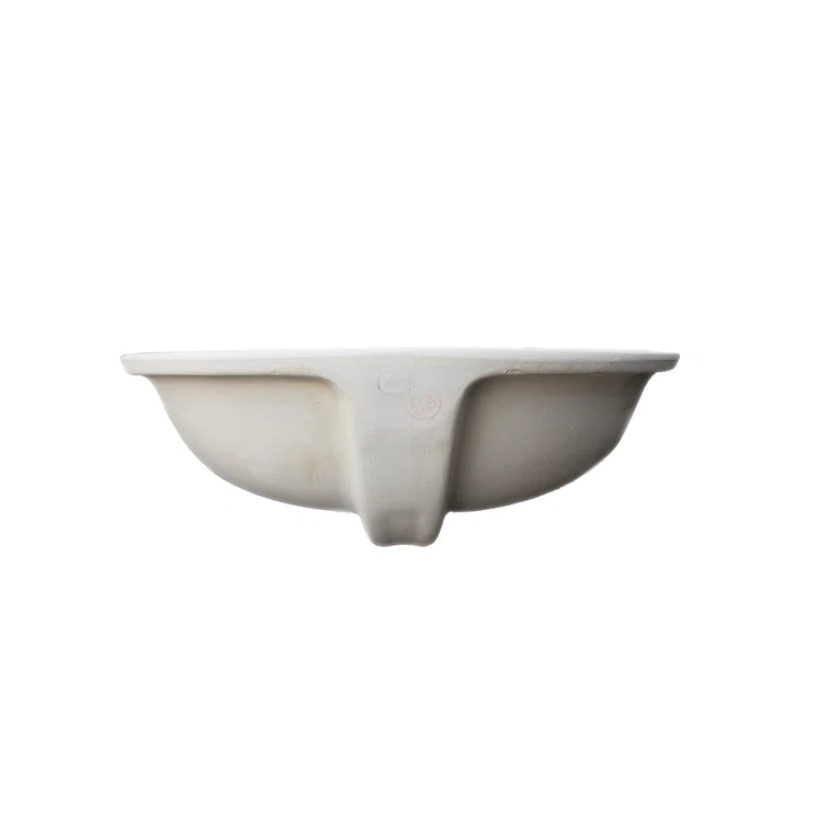 Wells Sinkware RTU1916-6B Wells Sinkware Rhythm Series 15.75'' Ceramic Oval Bathroom Sink with Overflow