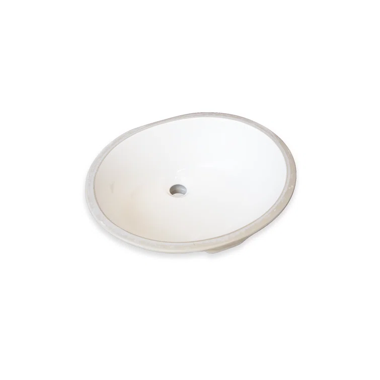 Wells Sinkware Rhythm Series 15.75'' Ceramic Oval Bathroom Sink with Overflow