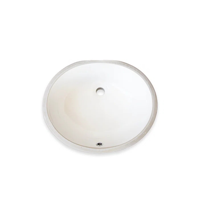 Wells Sinkware Rhythm Series 15.75'' Ceramic Oval Bathroom Sink with Overflow