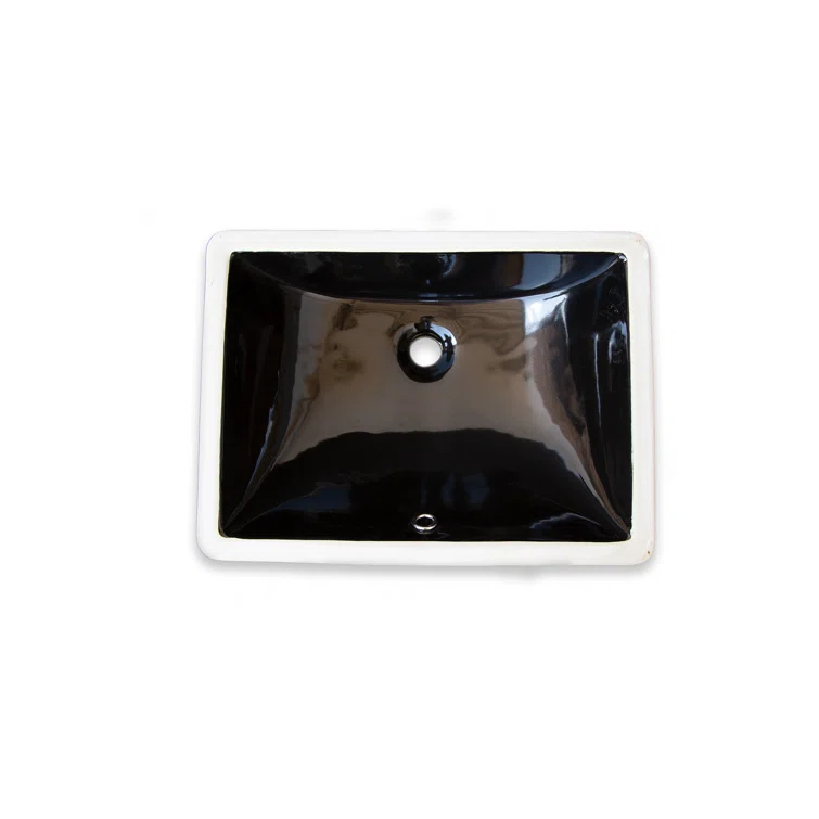 Wells Sinkware Rhythm Series 14.5'' Ceramic Rectangular Bathroom Sink with Overflow
