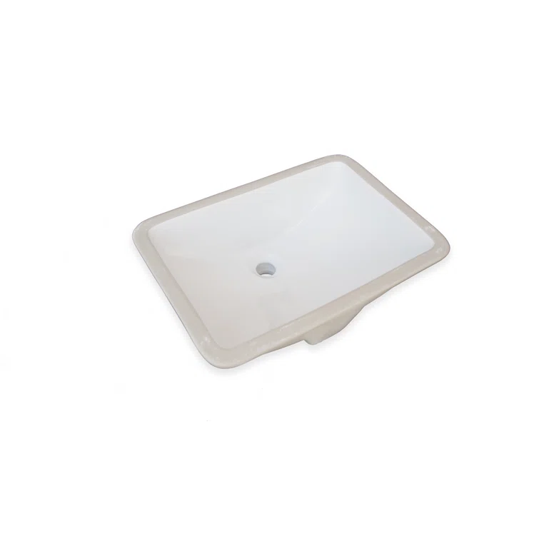 Wells Sinkware Rhythm Series 14.5'' Ceramic Rectangular Bathroom Sink with Overflow