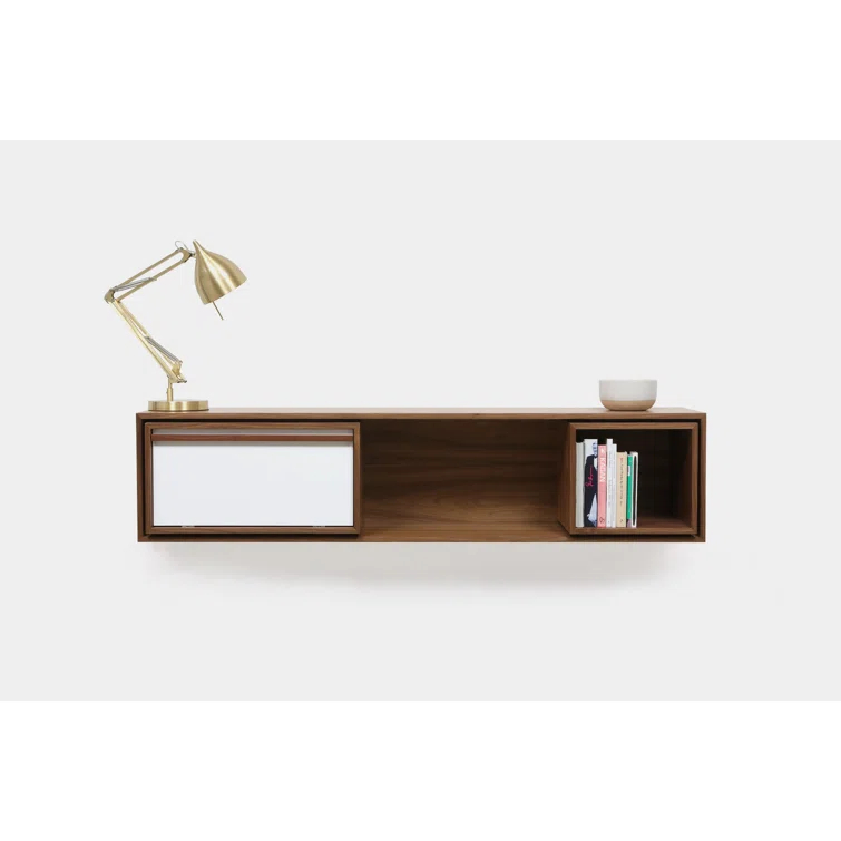 Low Units Solid Wood Recessed Wall Shelf