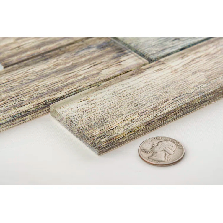 Migdal 2'' x 6'' Glass Brick Joint Mosaic Kitchen Backsplash, Bathroom, Shower, Wall and Floor Tile