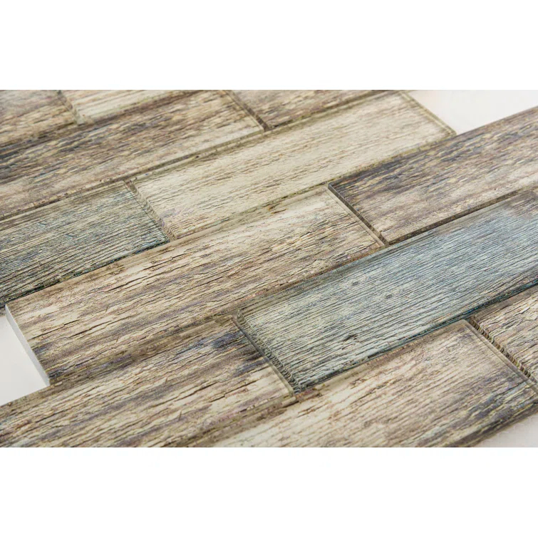 Migdal 2'' x 6'' Glass Brick Joint Mosaic Kitchen Backsplash, Bathroom, Shower, Wall and Floor Tile