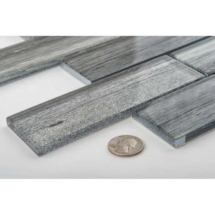 Migdal 2'' x 6'' Glass Brick Joint Mosaic Kitchen Backsplash, Bathroom, Shower, Wall and Floor Tile