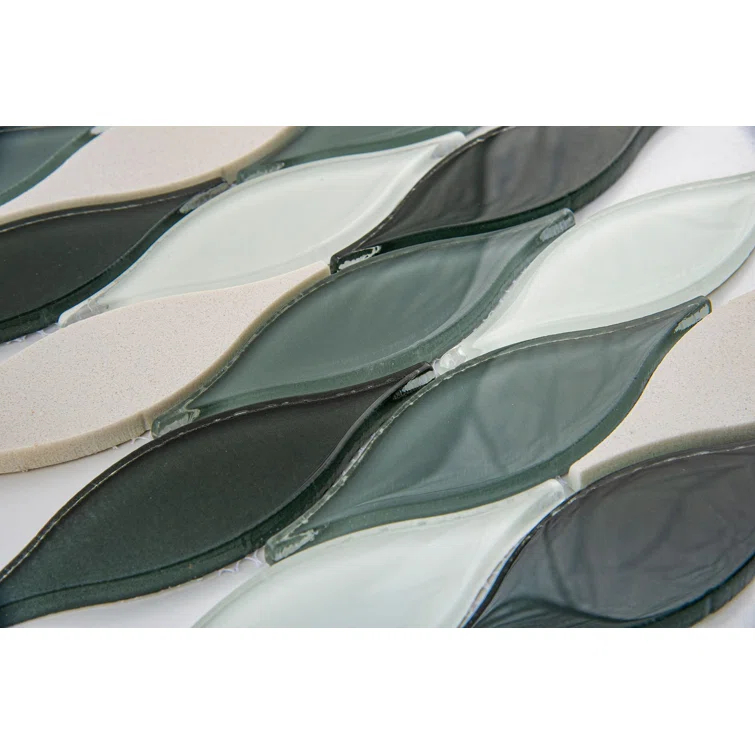 Zeille Glass and Metal Arabesque Mosaic Kitchen Backsplash, Bathroom, Shower, Wall and Floor Tile