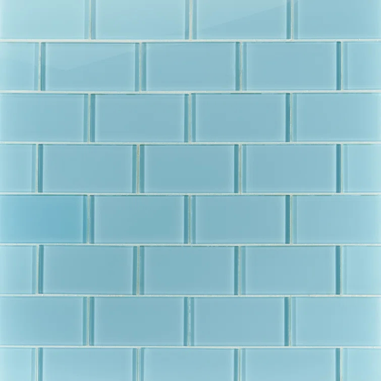 Premium 3" x 6" Straight Edge Glass Mosaic Subway Tile