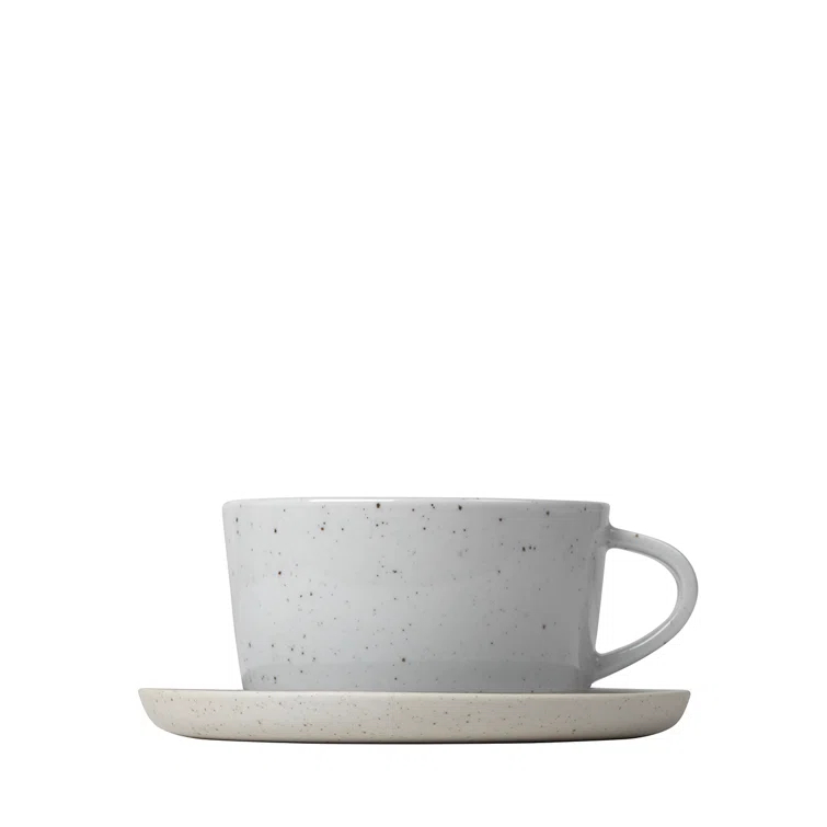 Blomus SABLO Ceramic Tea Cups & Saucers (Set of 2)