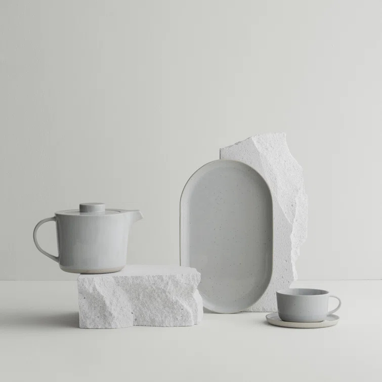 Blomus SABLO Ceramic Tea Cups & Saucers (Set of 2)