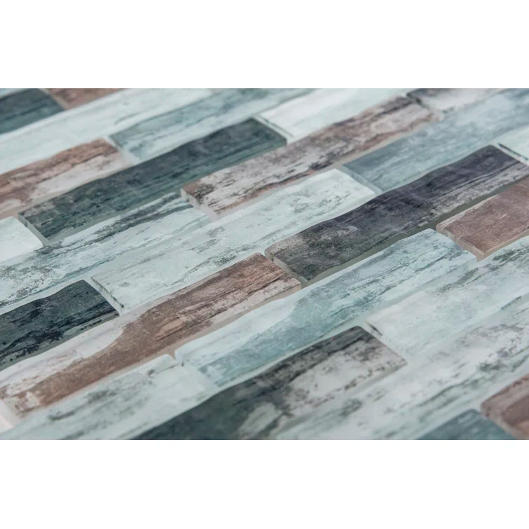 Giovan 1" x 4" Glass Brick Joint Mosaic Shower Walls, Kitchen Backsplash and Floor Tile