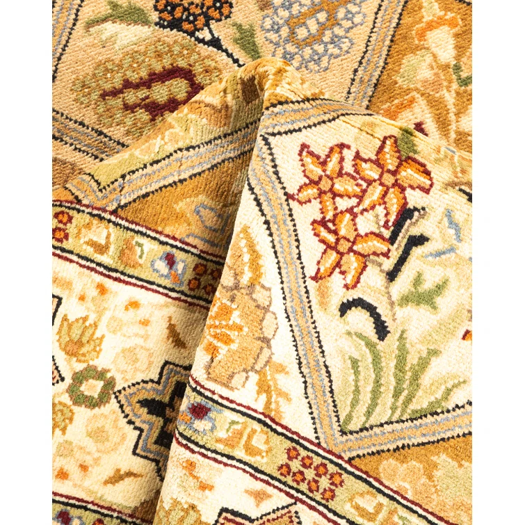 Hand-Knotted Multi-Color Wool Oriental 8' x 10' Area Rug