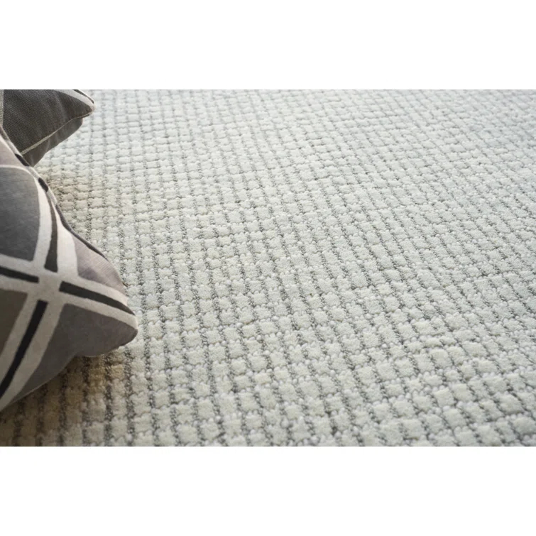 Key West Handmade Hand-Tufted New Zealand Wool Light Silver Area Rug