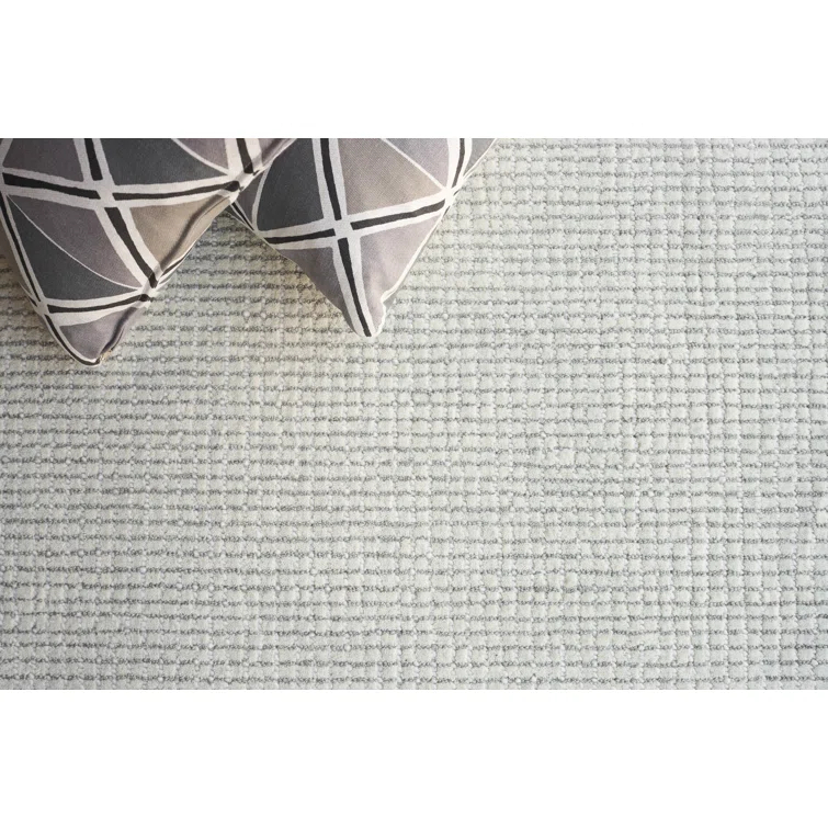 Key West Handmade Hand-Tufted New Zealand Wool Light Silver Area Rug