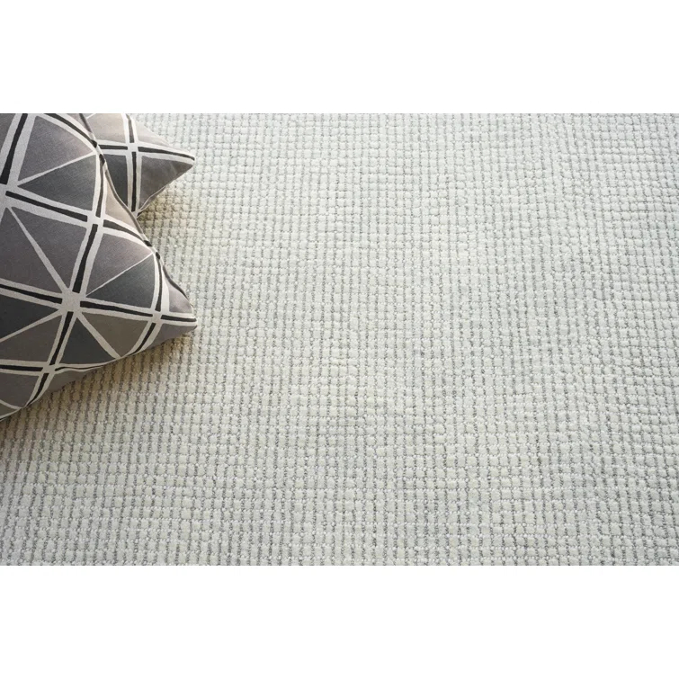 Key West Handmade Hand-Tufted New Zealand Wool Light Silver Area Rug