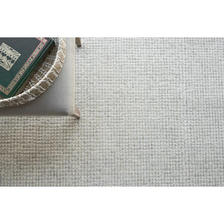 Rectangle Key West Hand Tufted Wool Area Rug in Light Beige