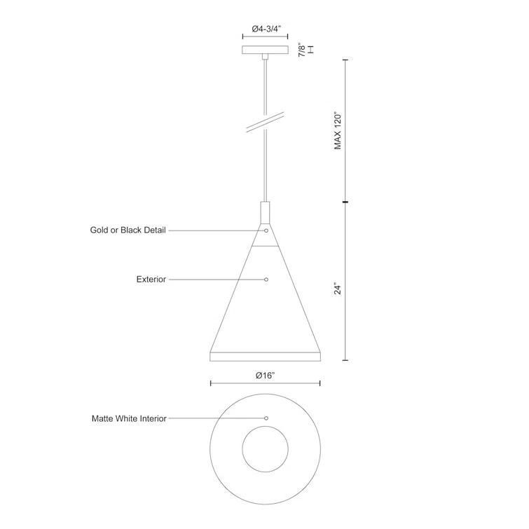 Kuzco Lighting 1 - Light Single Pendant