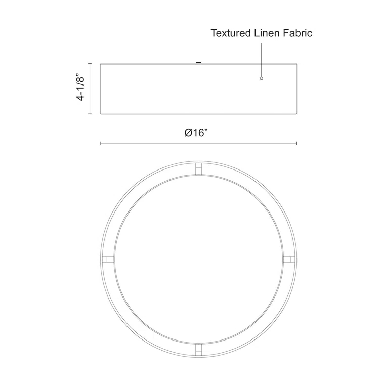 Dalton Fabric LED Flush Mount