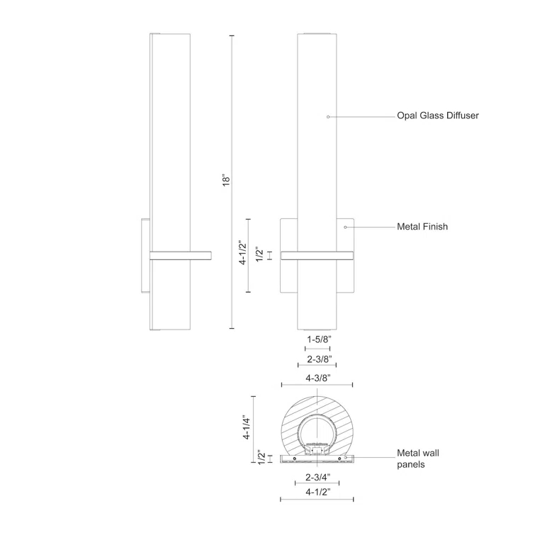 Kuzco Lighting Bhutan Steel LED Wallchiere
