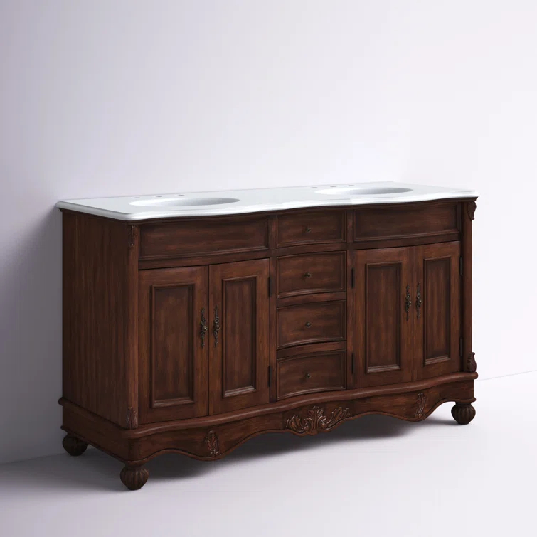 Etta Avenue™ Mannie 60'' Double Bathroom Vanity with Top