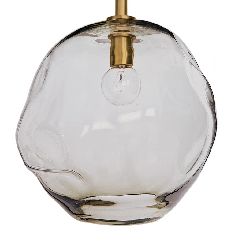 Molten Pendant with Smoke Glass