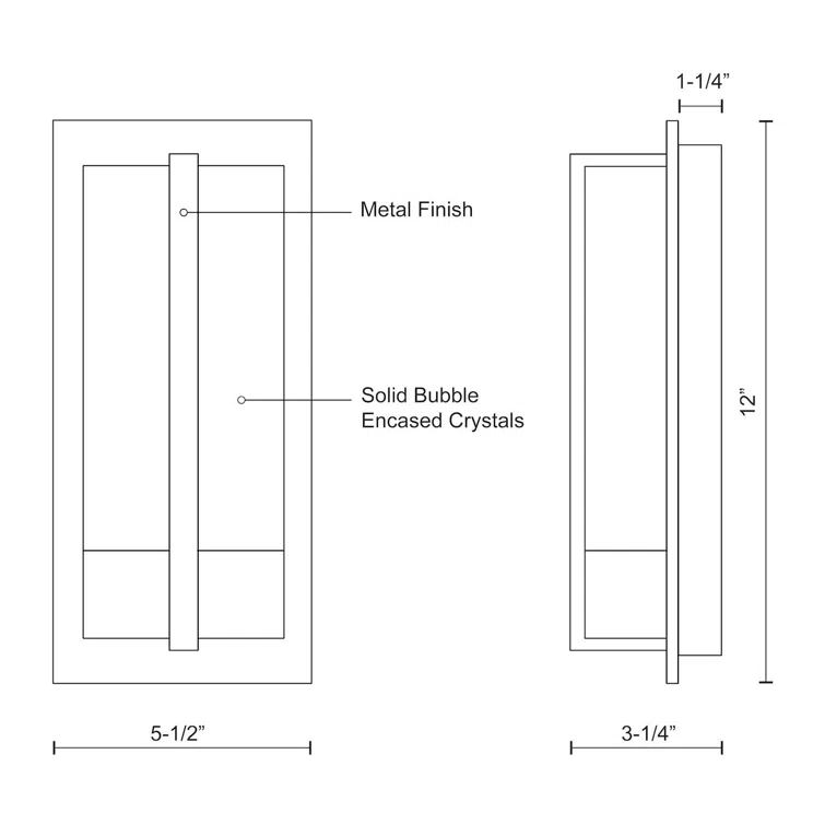 Gable Steel LED Flush Mounted Sconce