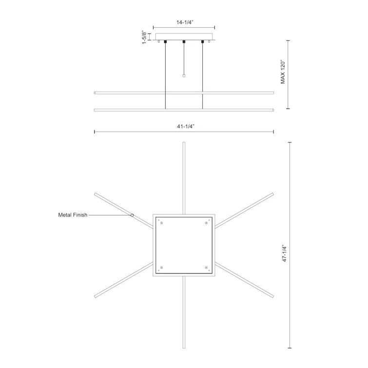 Vega 3 - Light LED Kitchen Island Pendant