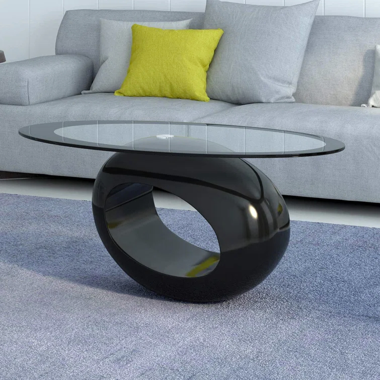 Orren Ellis Glass Top Coffee Table