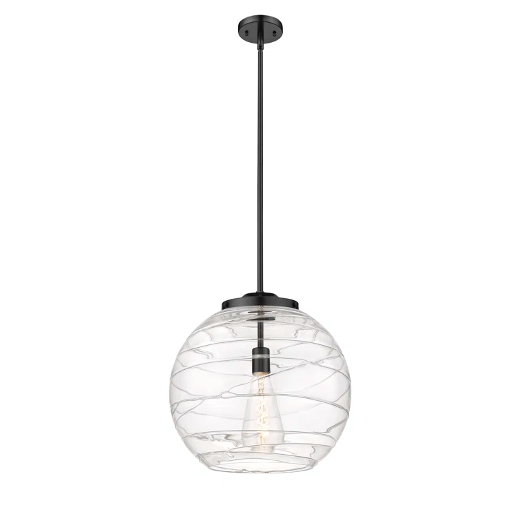 Innovations Lighting Athens Deco Swirl 1 - Light Single Drop Pendant Pendant