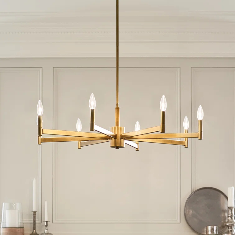 Tuscany 8 Light Metal Dimmable Chandelier