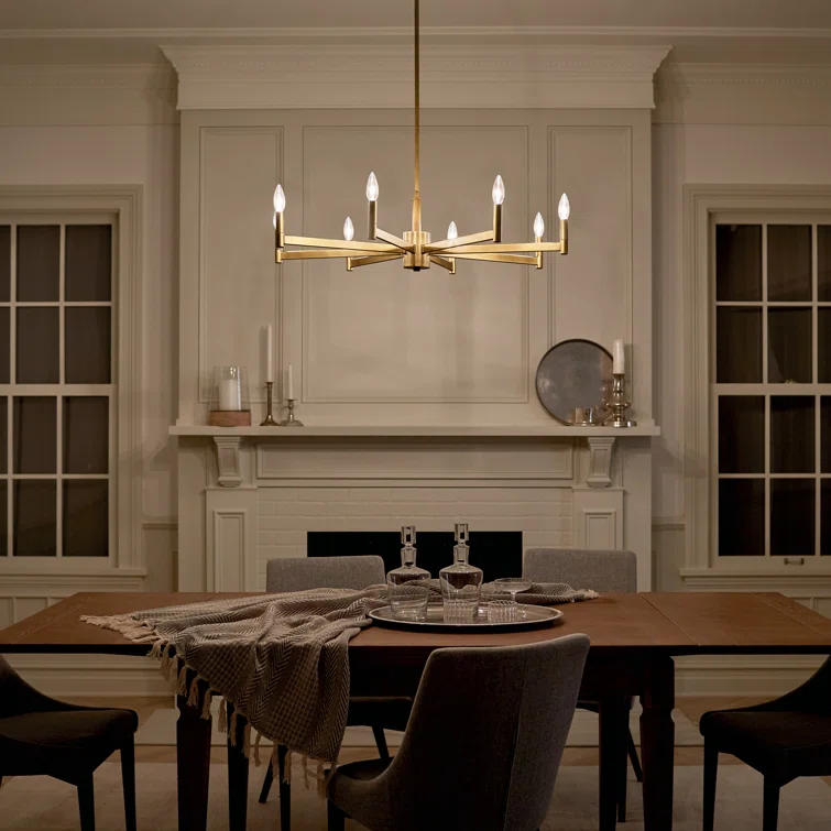 Tuscany 8 Light Metal Dimmable Chandelier
