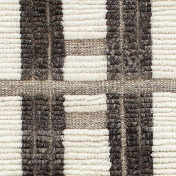 Everett Ivory/Grey Hand Knotted Wool Rug