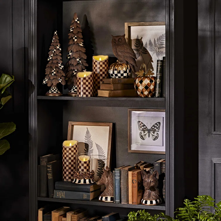 MacKenzie-Childs Courtly Check® Flicker 3 AA Pillar Candle