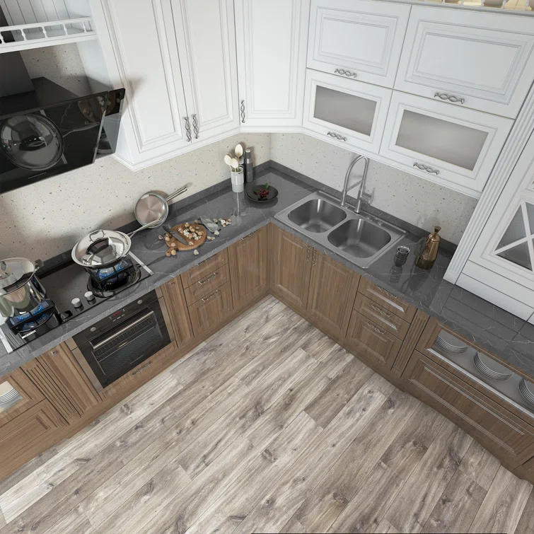 Sinber 33" x 22" Drop In Double Bowl Kitchen Sink with 18 Gauge 304 Stainless Steel Satin Finish