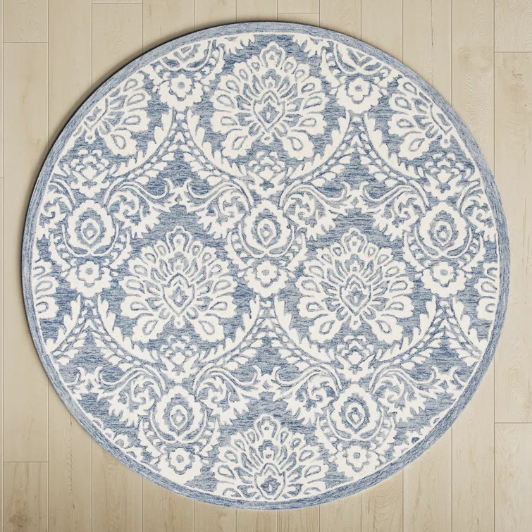Tansy Wool Blue/Ivory Rug