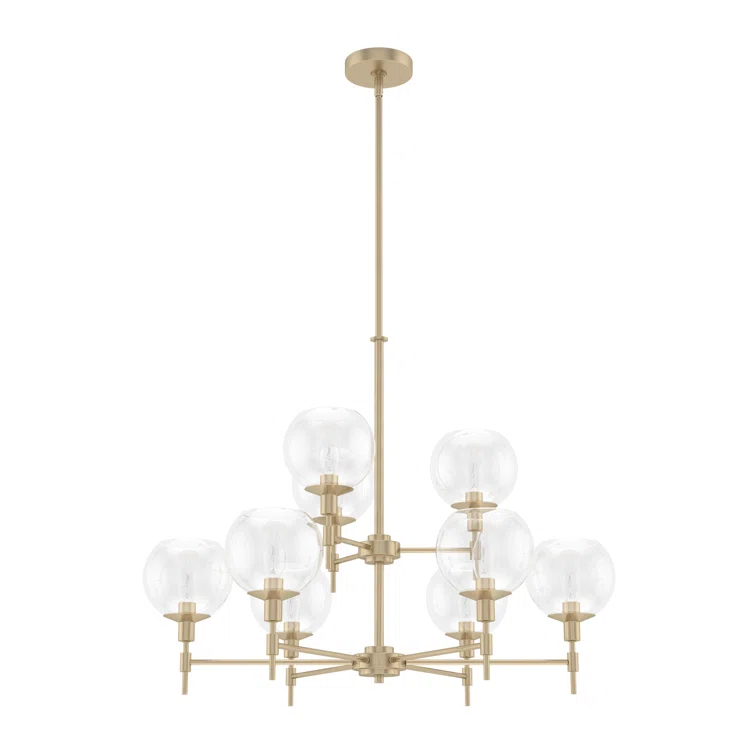 Xidane 9 Light 2-Tier Sputnik Modern Linear Chandelier