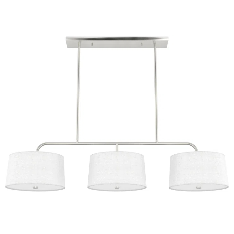 Cottage Hill 6 - Light Kitchen Island Shaded Linear Chandelier