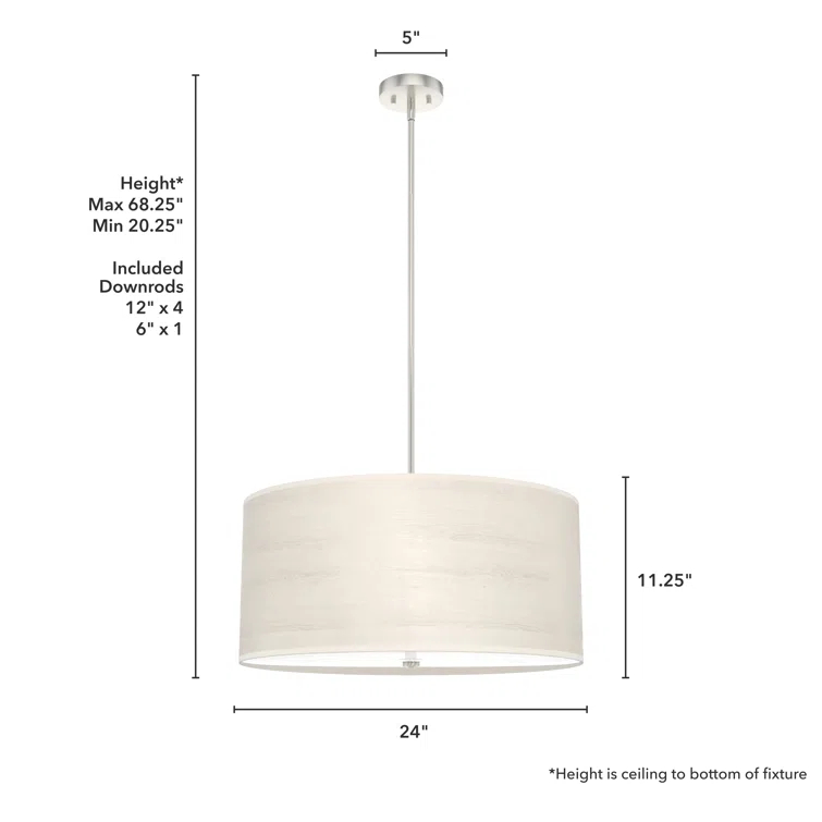 Solhaven 4 - Light Shaded Drum Pendant