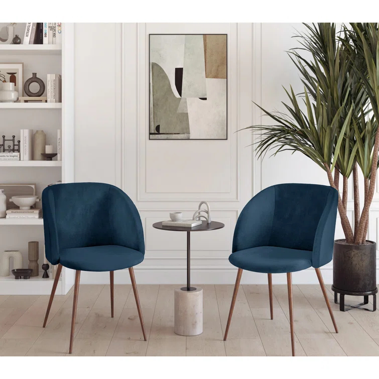 Terrance 18.5'' H Velvet Upholstered Parsons Chair