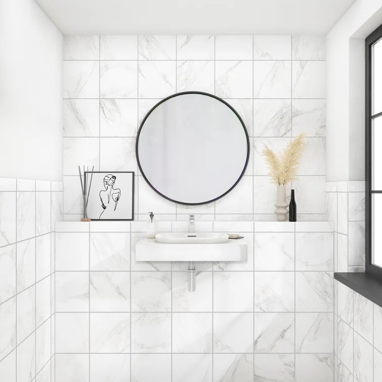 Daltile Perpetuo 12" x 12" Porcelain Marble Look Floor & Wall Tile