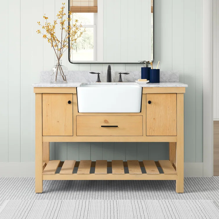 Pelaghia 48'' Single Bathroom Vanity with Marble Top