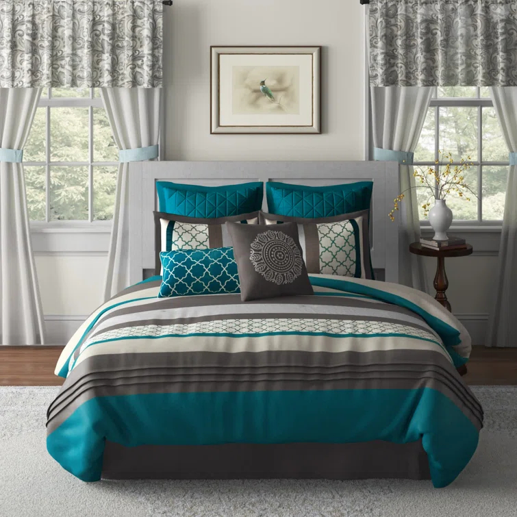 Avalon Microfiber Modern & Contemporary 8 Piece Comforter Set